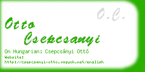 otto csepcsanyi business card